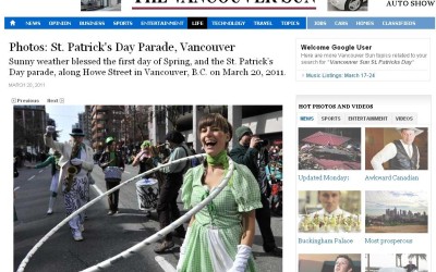 Vancouver Sun  2011 – St. Patrick’s Day Parade