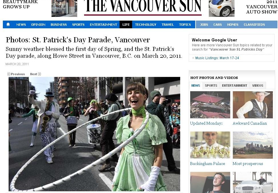 Vancouver Sun  2011 – St. Patrick’s Day Parade