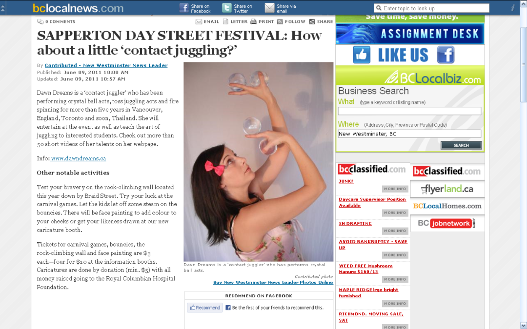 BC Local News 2011 – Sapperton Day Festival